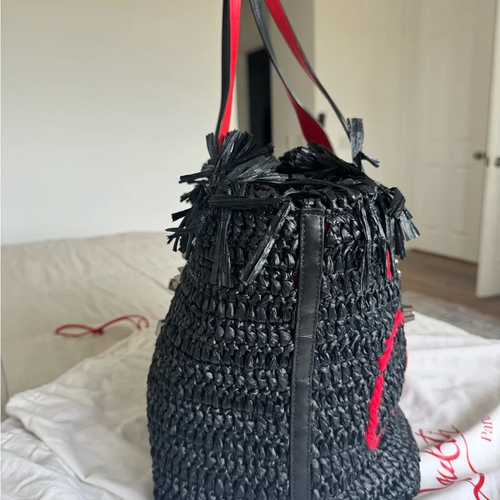 Christian Louboutin Black and Red Tote Bag